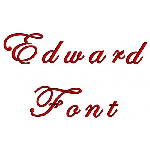 Edwardian Embroidery Font Digitized Lower and Upper Case 1 2 3 inch Instant Download